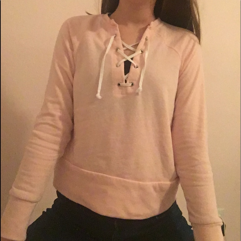 Pink, Tie-Up, Target brand, Lightly cropped top.